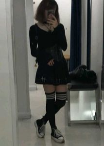 Striped Thigh High Socks