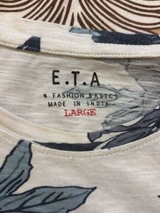 E.T.A Floral Print Tee - Size L