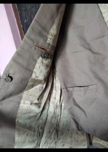 Biscuit Khaki Brown Men Suit Blazer &amp; Waist Coat