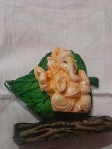 Ganesha Idol on Leaf