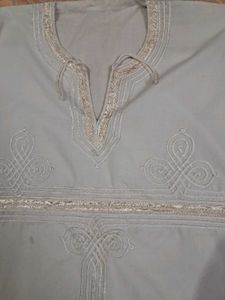Light Blue Embroidered Tunic