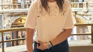 White Oversized Motif T-Shirt