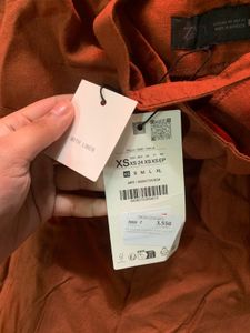 Zara Linen Blend MIDI Dress