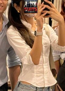 White fitted shirt
