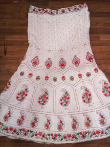 Can-Can Attached Embroidery Work Lehenga
