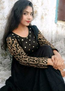 one time used Elegant Black cotton Gown