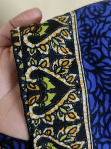 Y2K Blue Patterned Caftan Top/ Dress
