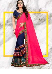 Ethnic Pink Saree
