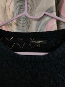 park avenue Navy Knit Sweater