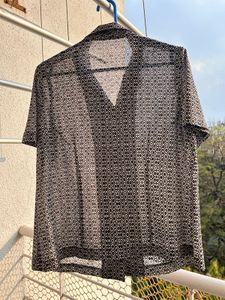 Patterned Sheer Blouse