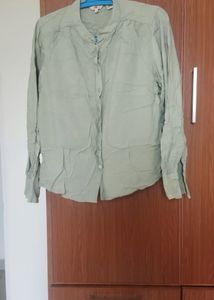 Women's Green Button-Down Shirt