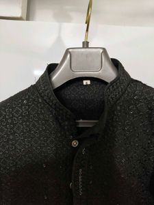 Embroidered Black Kurta pajama