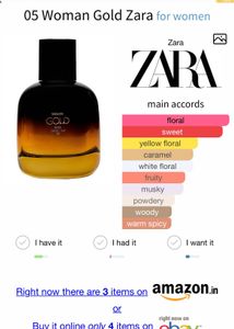 Zara Gold 10ml Perfume Sample