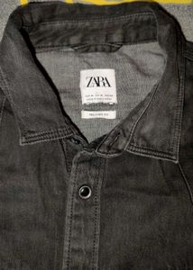 Zara Black Denim Shirt