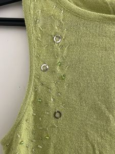 Knitted Top With Bead Work 💚