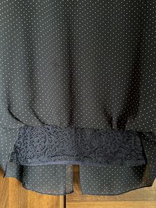 Unique Pattern Top | Blue Polka Dots