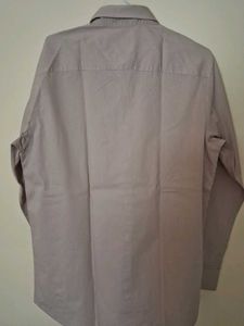 Light Tan Striped Button-Down Shirt