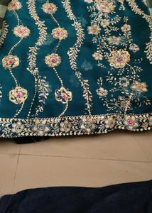 Teal Colour Never Worn Saree