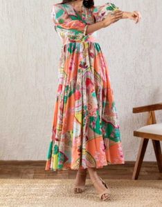 Puff Sleeve Long Dress 💕