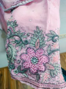 Beautiful Fully Embroidered Pink,Moti,Pearl Suit.❤