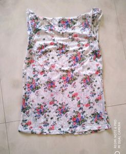 White Printed Top