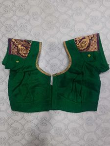 Green saree with blouse