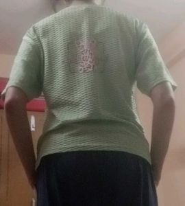 pastel green tshirt with cute teddy details