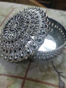Silver Coated Jewellery Box.