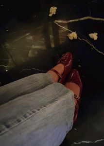 Burgundy mary janes