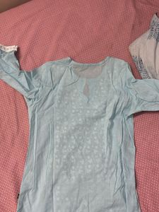 Straight Kurta Light Blue Colour