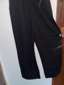 Floral Black Halter Jumpsuit