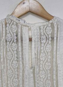 Trendy New Lace Detail Top