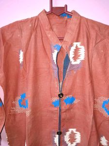 Brown Patterned Kurta