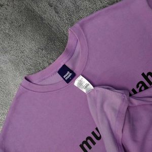 MuahMuah Purple Sweatshirt Korean Brand