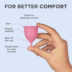 Pink Menstrual Cup | New | With Storage Pouch
