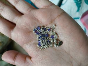 Elegant Silver Queens Necklace Purple