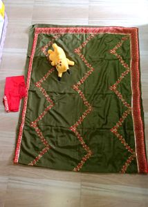 Dark Green Elegant Saree with blouse