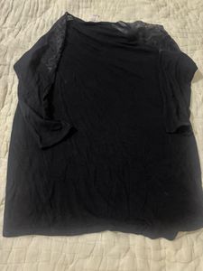 Black Sheer Sleeve Top