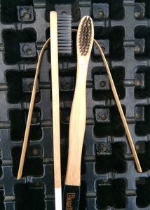 Bamboo Toothbrushes (2) , Tounge cleaner (1)