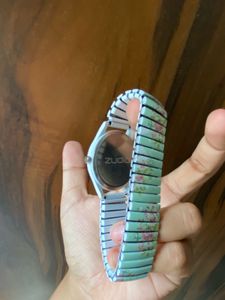Zudio Floral Print Bracelet Watch
