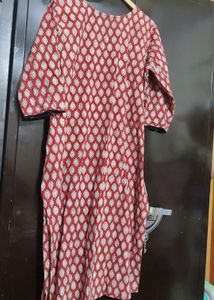 Rust Color Cotton Kurti For Girl Or Woman 42 Bust