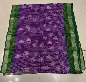 Green &amp; Purple Saree