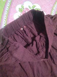 Maroon Embroidered Skirt