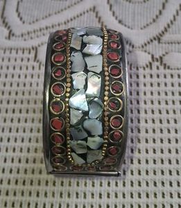 Vintage Mosaic Cuff Bracelet