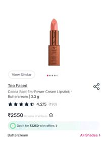 Too Faced Cocoa Em Power Lipstick