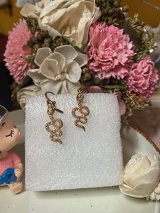 Gold Snake Earrings