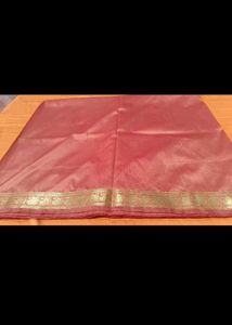 Orange Saree with Gold Border