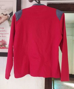 Red Long Sleeve Top