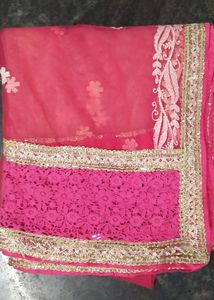 Net Pink Dupatta