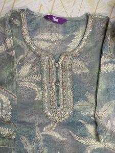 Elegant Kurta Set with organza duptta